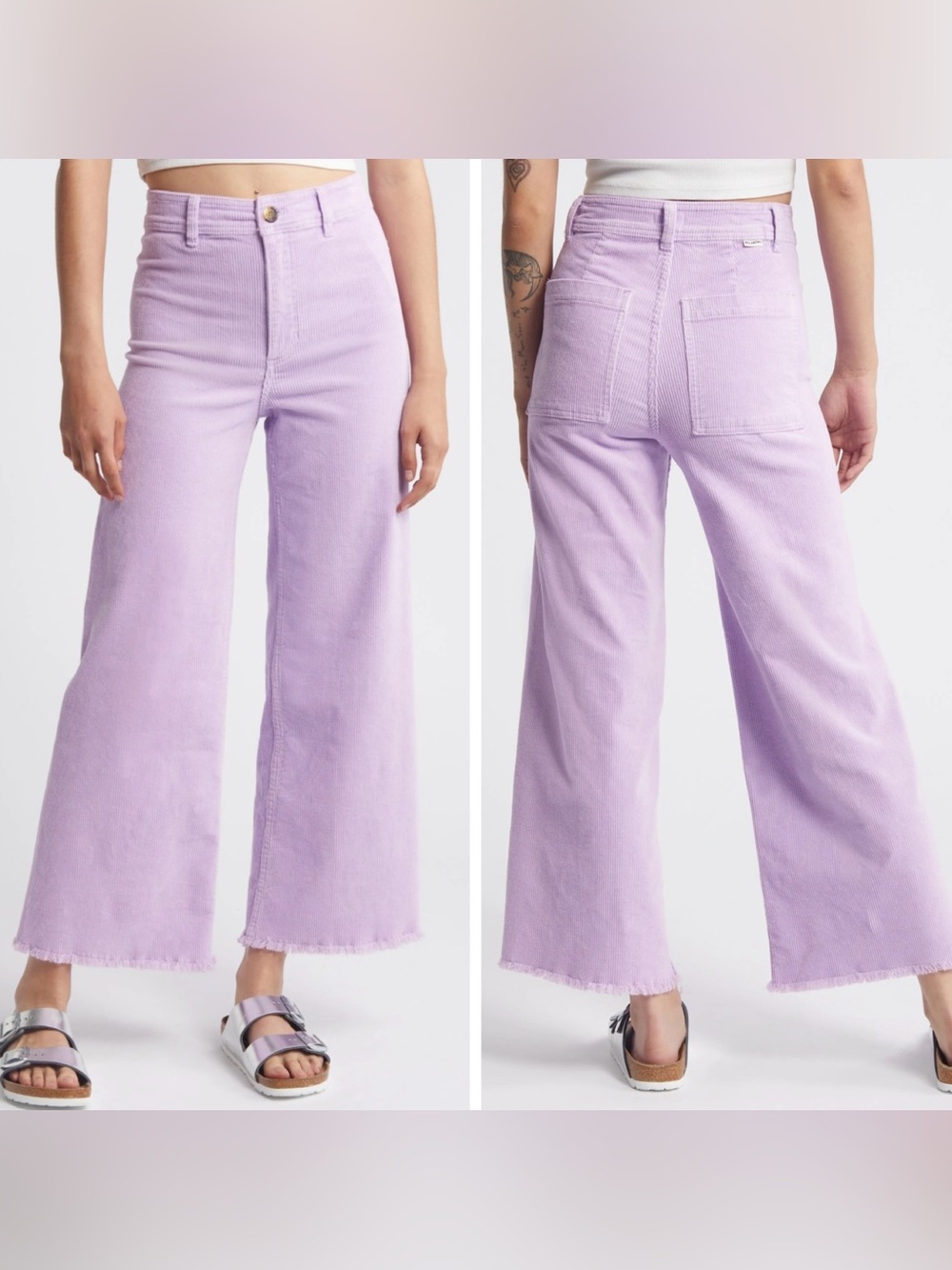 NWT Billabong Free Fall High-Waist Corduroy Pants Pastel Purple Size 26